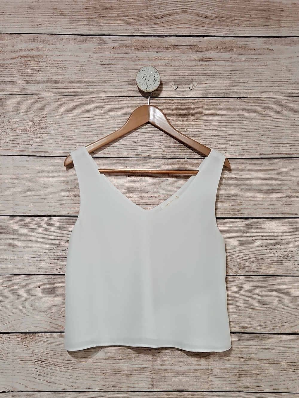 Sugar Rain White Tank Blouse Medium